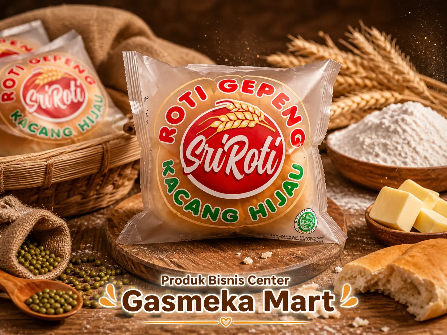 Roti Gepeng Kacang Hijau Sri Roti 